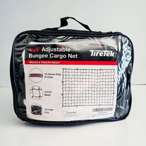 Tiretek Adjustable Bungee Cargo Net Mesh 4x6 ft stretches to 8x12 Truck trailer